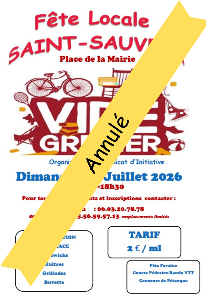 Annulation vide grenier700
