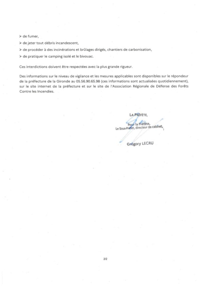 2026 07 20 Vigilance ROUGE Feux de forets verso 700
